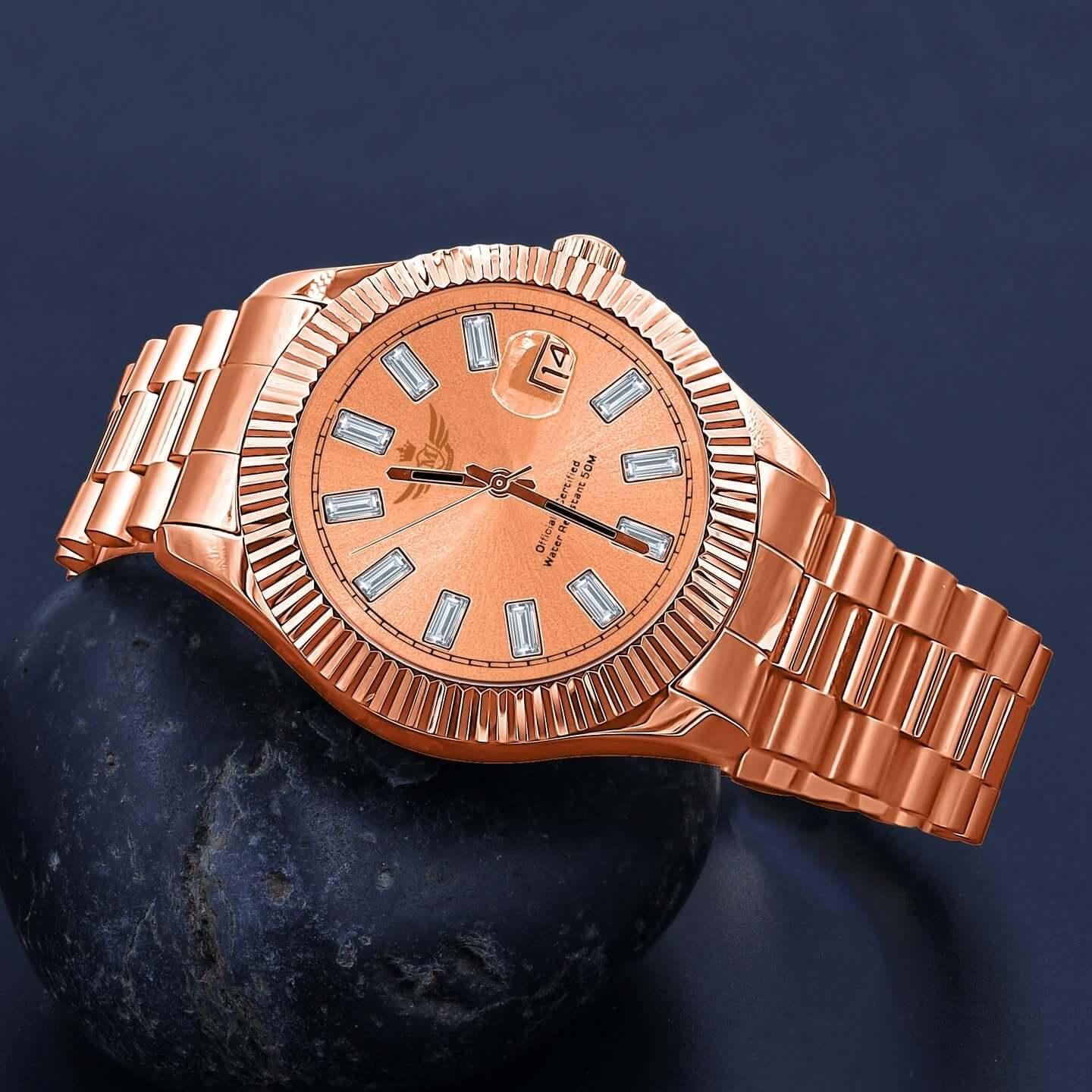 COSMIC – 40 mm Automatic Ice-Out Steel Watch | Bold & Timeless - Iced Lux Watch Shop