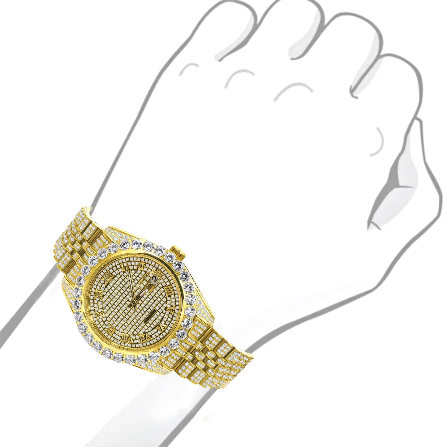Capricious Steel – Luxury Fully Iced Automatic Watch - Iced Lux Watch Shop