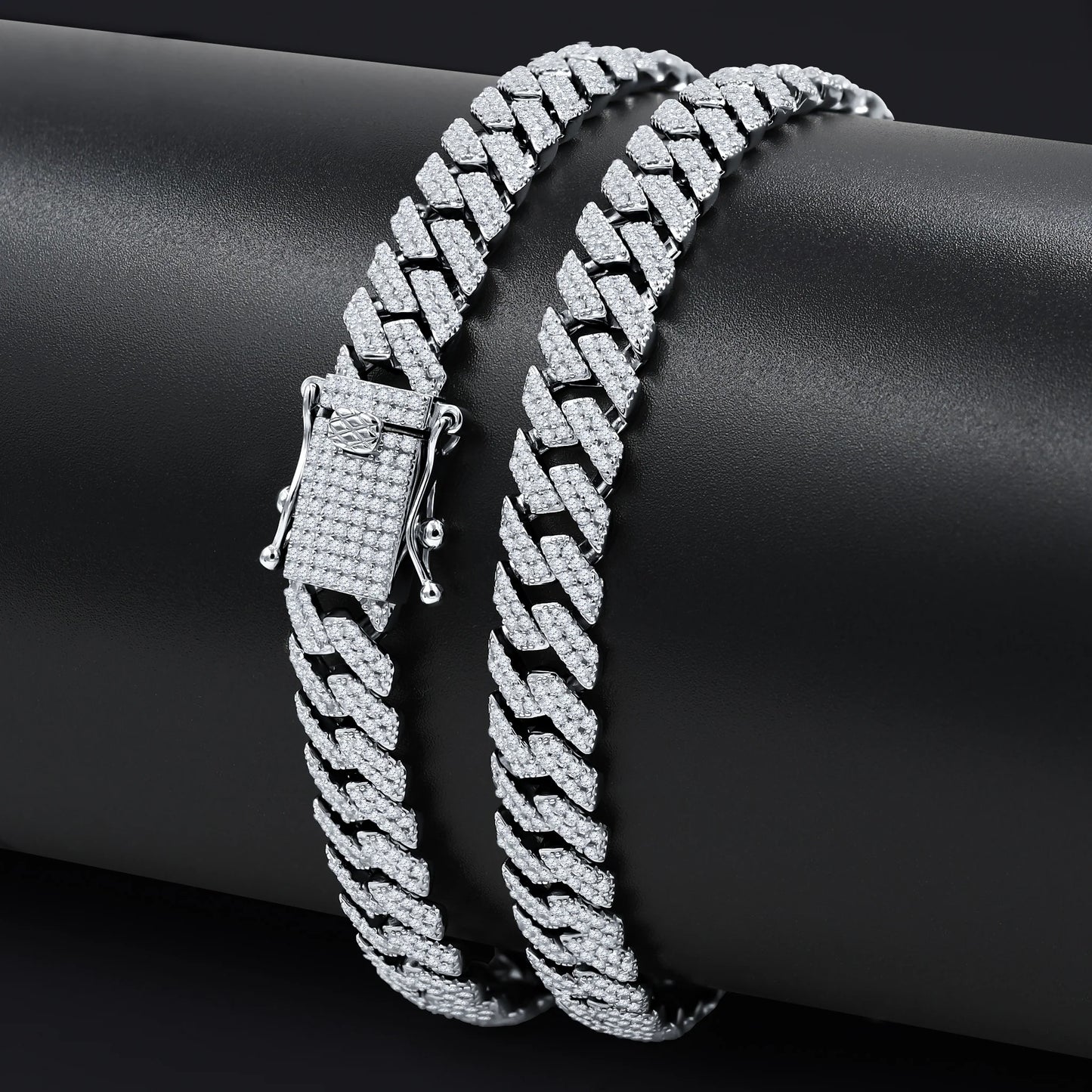 GemSculpt 8mm Silver CZ Necklace – 925 Sterling Silver Iced Chain - Iced Lux Watch Shop