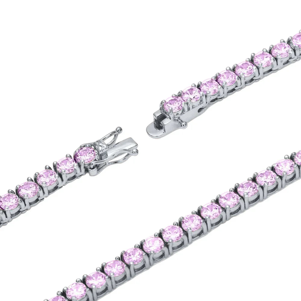 3mm Sparkle Silver Tennis Chain Choker | Iced Lux - Iced Lux Watch Shop