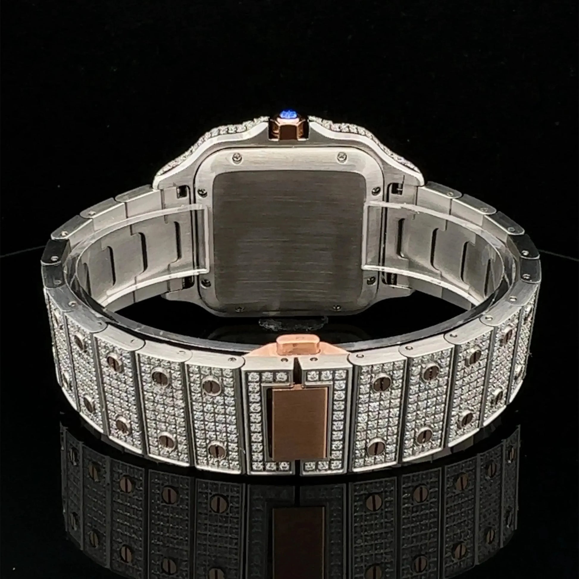 Elestrian – Two-Tone Rose Moissanite Watch | 40 mm Automatic – 5 ATM - Iced Lux Watch Shop