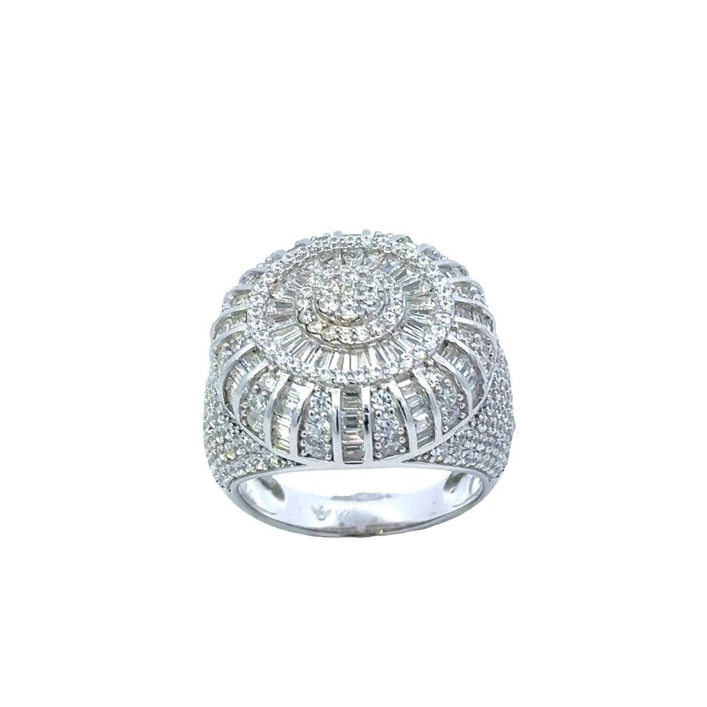 💍 Parasium Iced Out Ring – 925 Sterling Silver with CZ Stones - Iced Lux Watch Shop