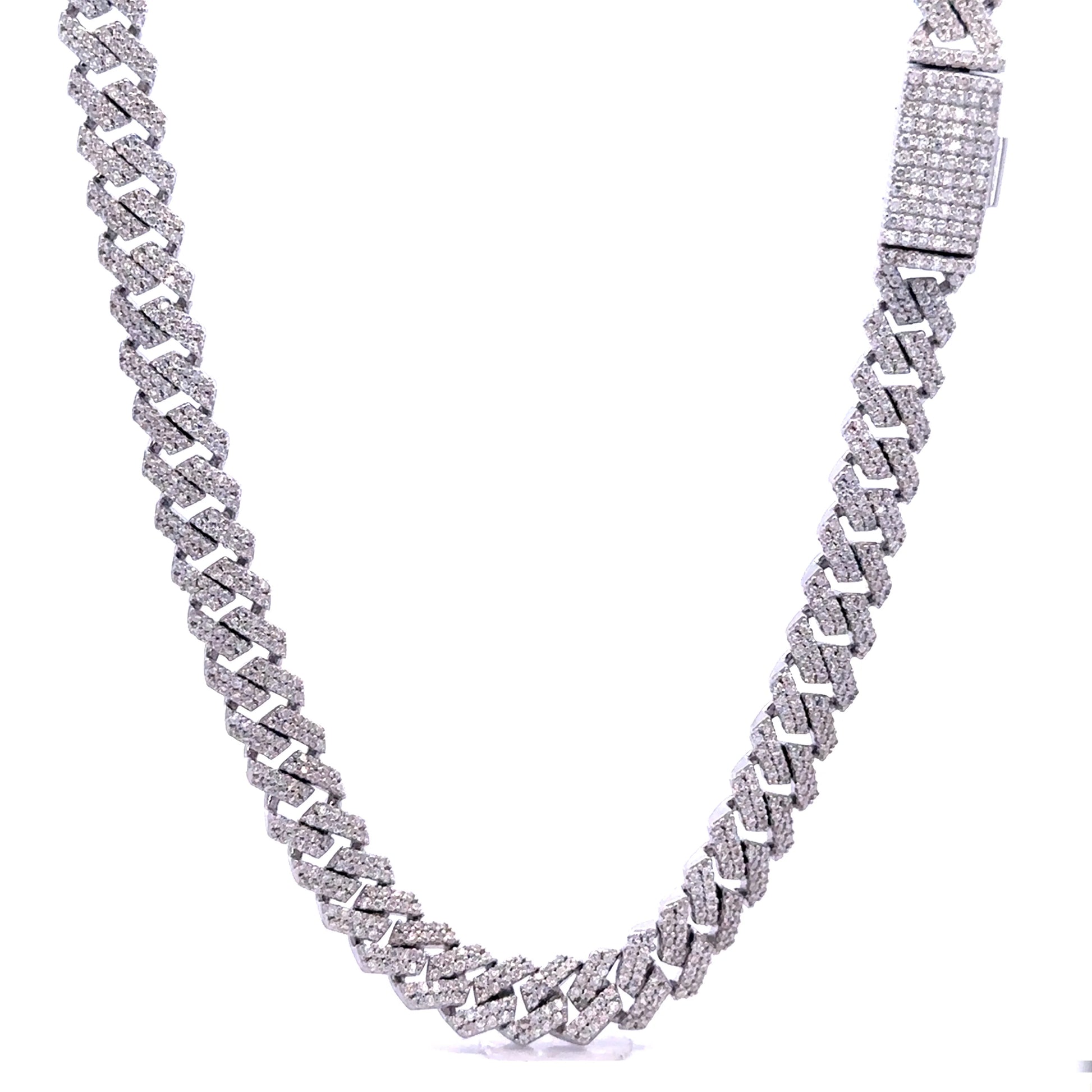 Ozarin Moissanite Cuban Chain – 8mm Iced 925 Silver - Iced Lux Watch Shop