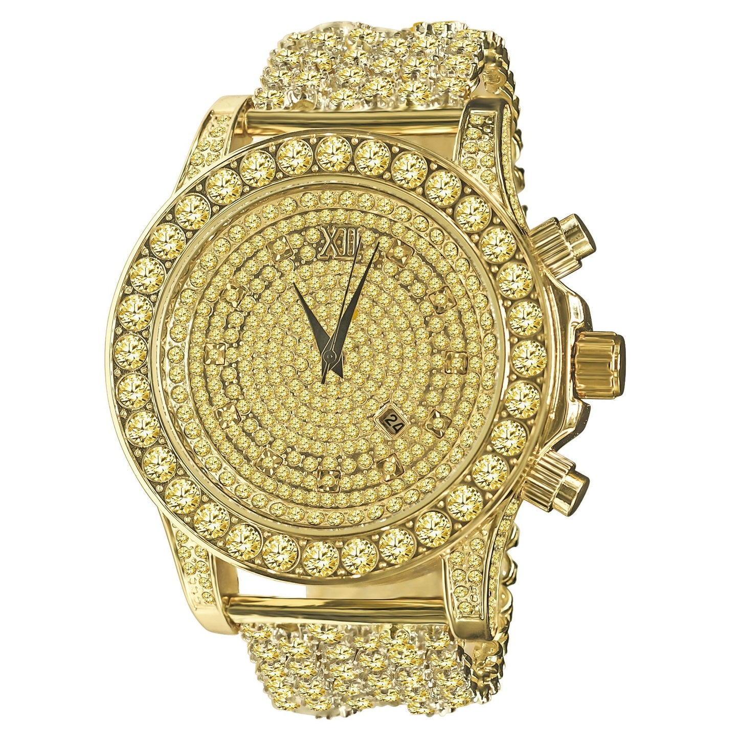 BURNISH CZ ICED OUT WATCH | 5110294 - Iced Lux Watch Shop