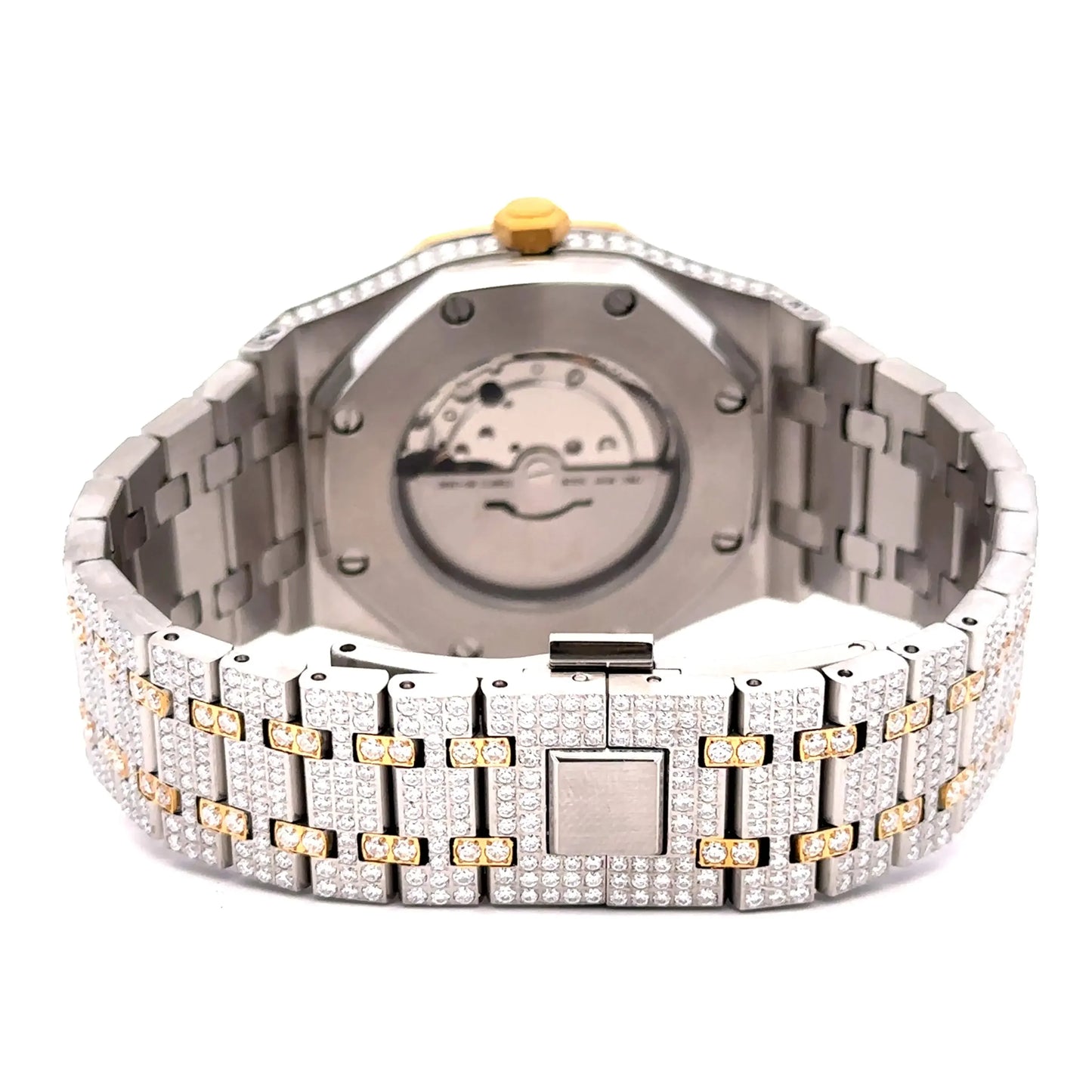 Syrenth Two‑Tone Moissanite Watch – Iced Out Automatic Luxury - Iced Lux Watch Shop