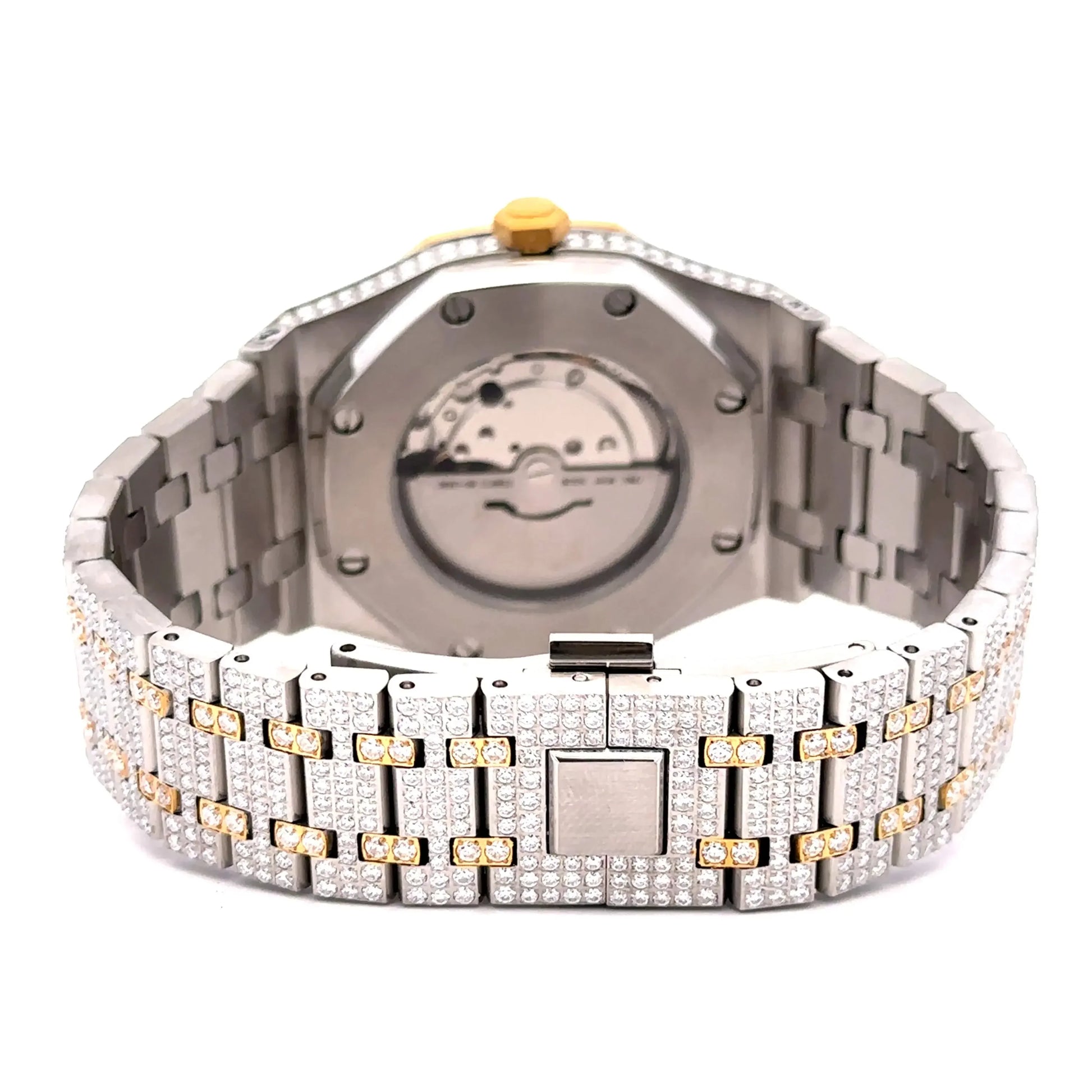 Syrenth Two‑Tone Moissanite Watch – Iced Out Automatic Luxury - Iced Lux Watch Shop