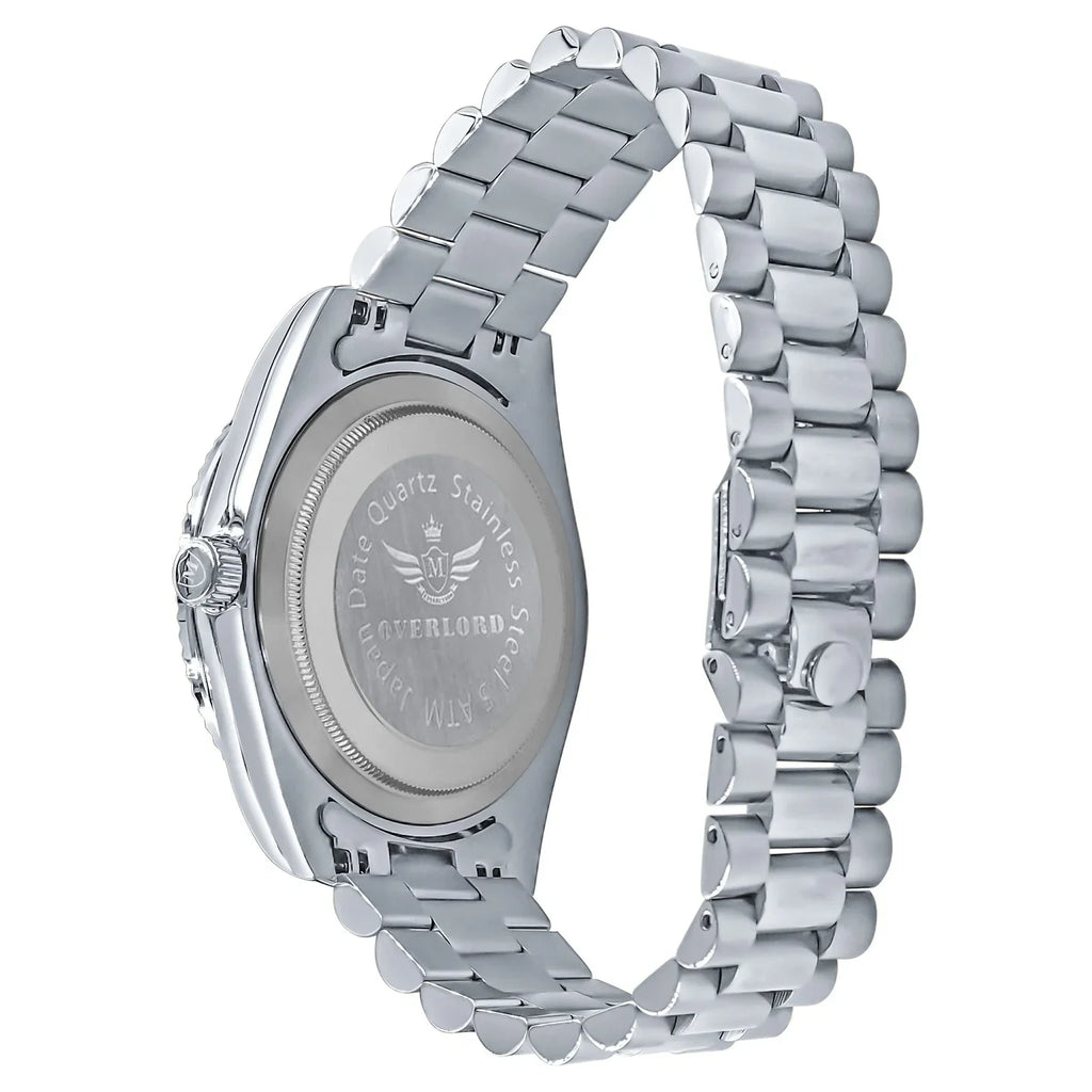 ARISTOCRATIC – 44 mm Fully Iced Hip-Hop Watch | CZ Stones, Alloy, Adjustable Links - Iced Lux Watch Shop