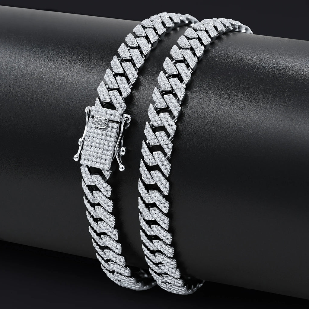 GemSculpt 8mm Silver CZ Necklace – 925 Sterling Silver Iced Chain - Iced Lux Watch Shop