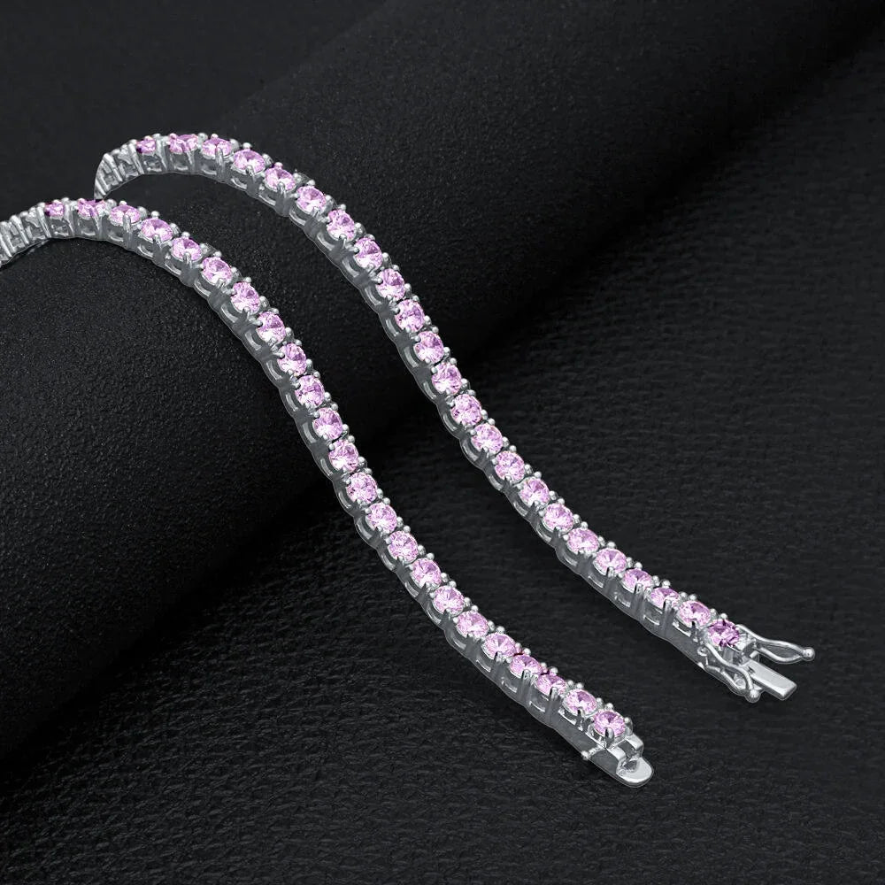 3mm Sparkle Silver Tennis Chain Choker | Iced Lux - Iced Lux Watch Shop