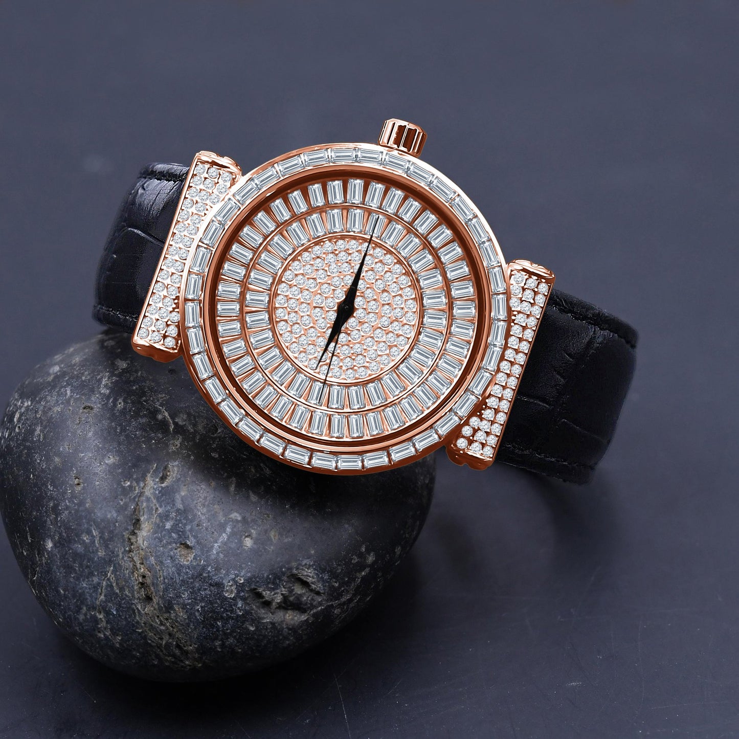 Plaltial Bling Leather Watch | 5110355 - Iced Lux Watch Shop
