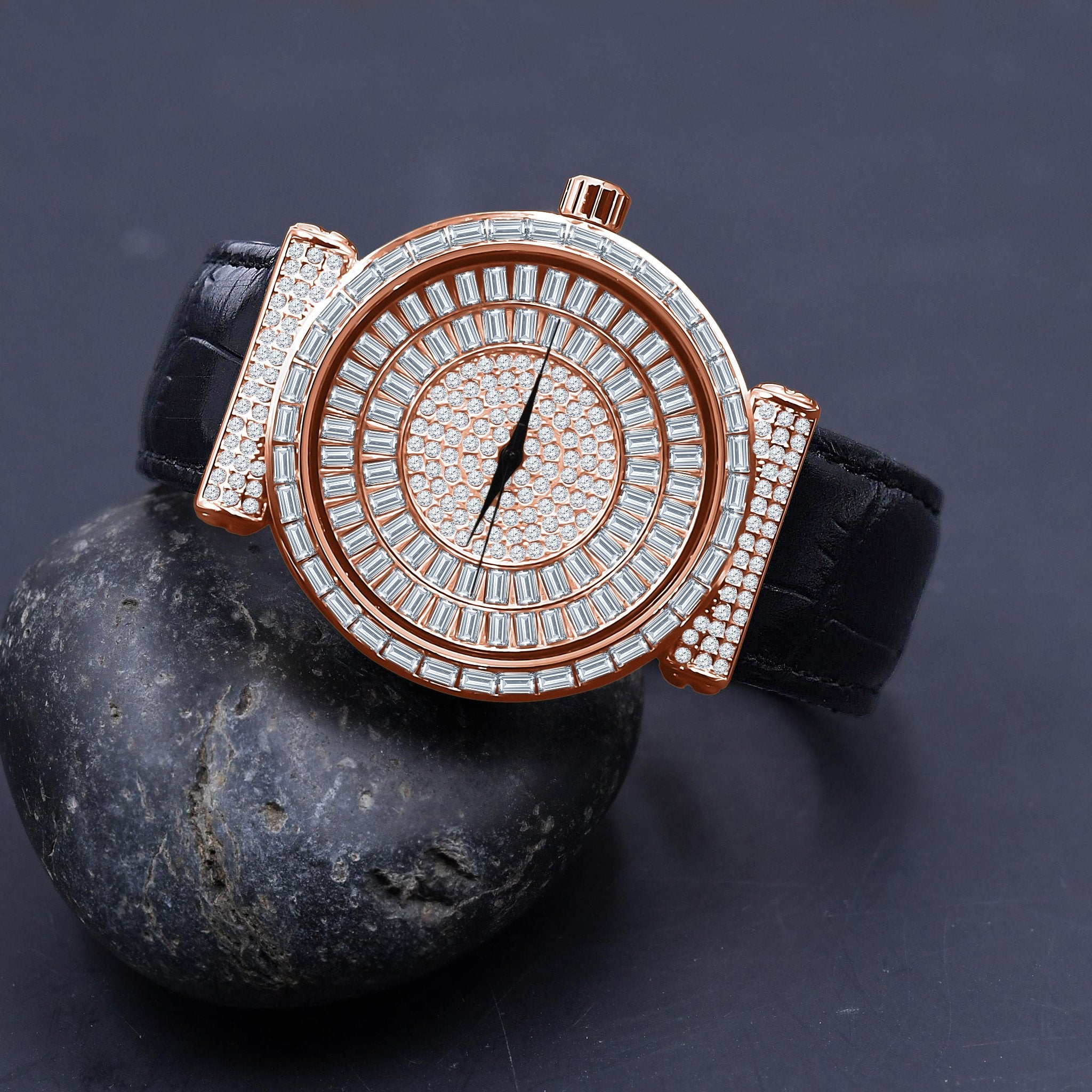 Plaltial Bling Leather Watch | 5110355 - Iced Lux Watch Shop