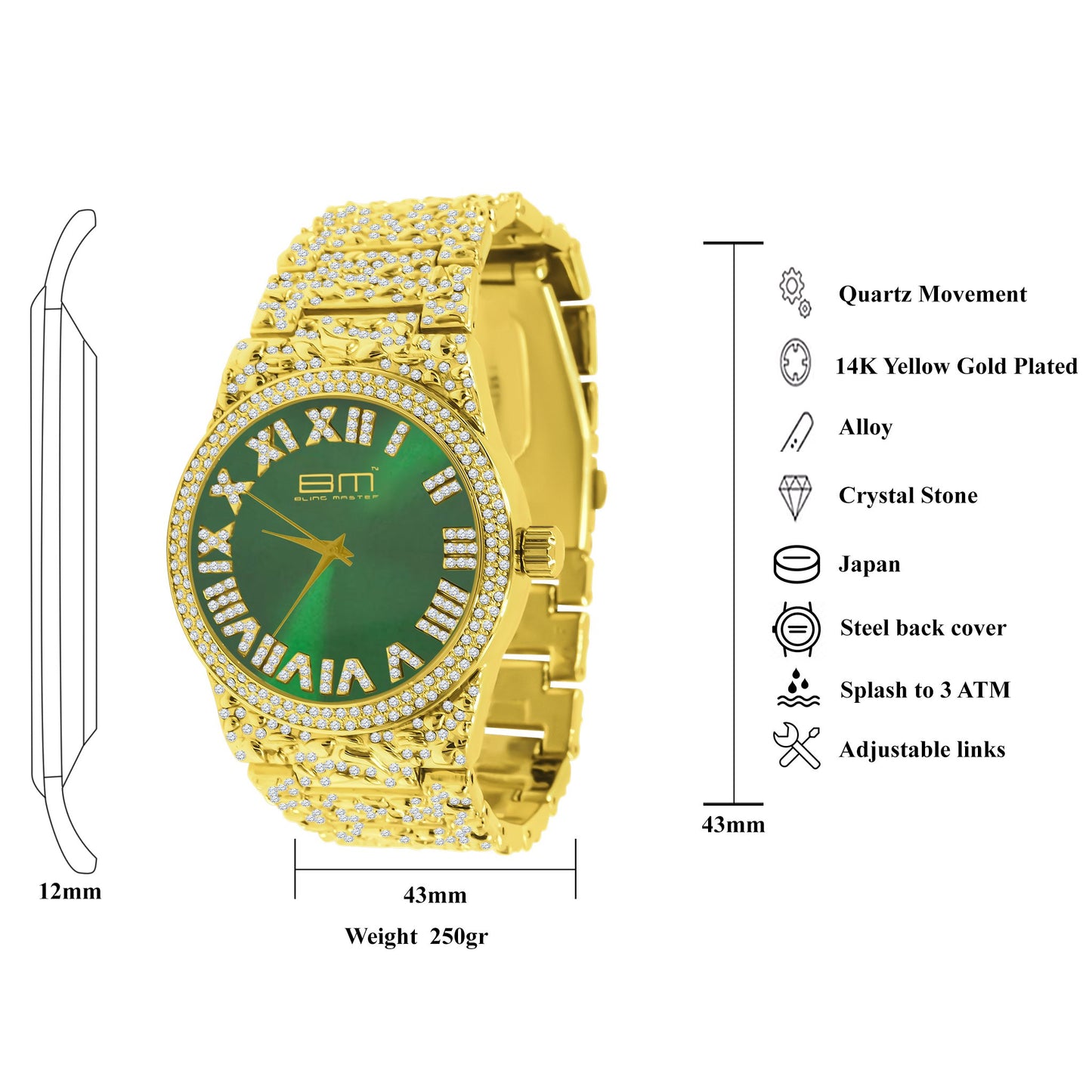 FLAMBOYANT ULTRA BLING WATCH SET | 5302922 - Iced Lux Watch Shop