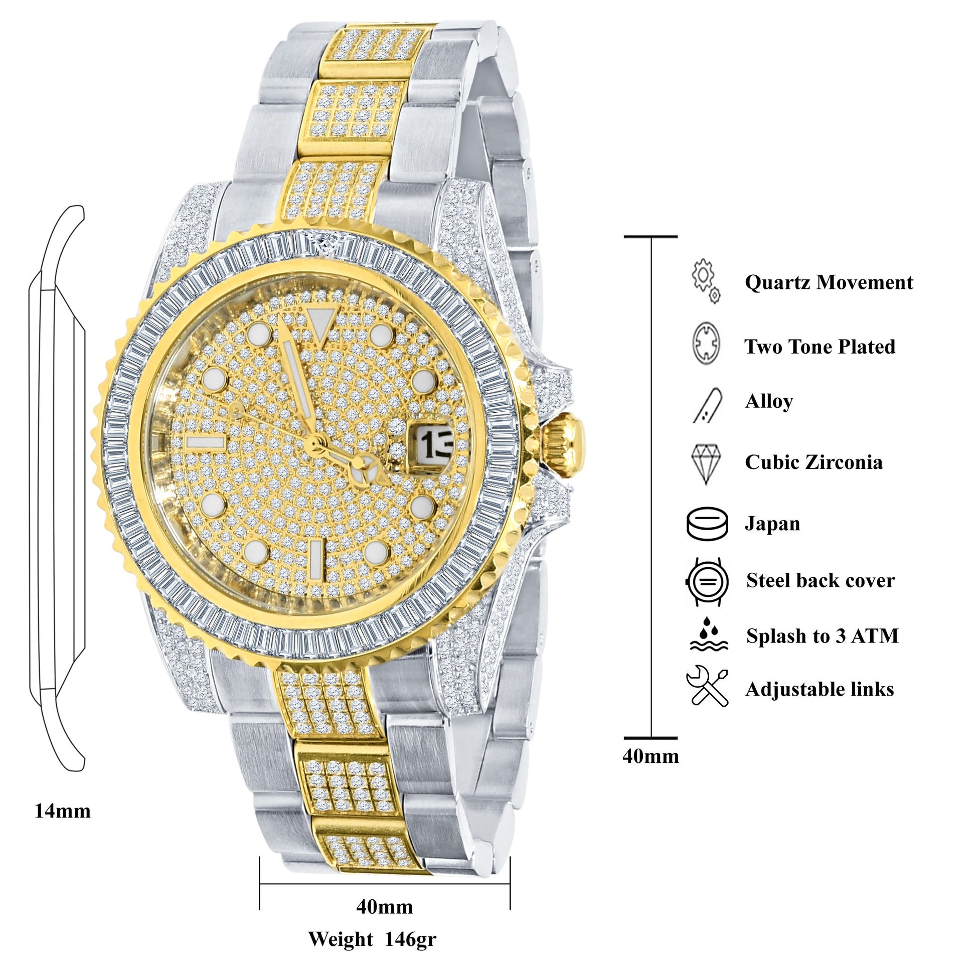 HURRICANE STAINLESS STEEL WATCH | 5303842 - Iced Lux Watch Shop