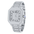 PERMEATE Moissanite Steel Watch – Roman Dial 37x33 mm - Iced Lux Watch Shop