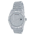 ARISTOCRATIC – 44 mm Fully Iced Hip-Hop Watch | CZ Stones, Alloy, Adjustable Links - Iced Lux Watch Shop