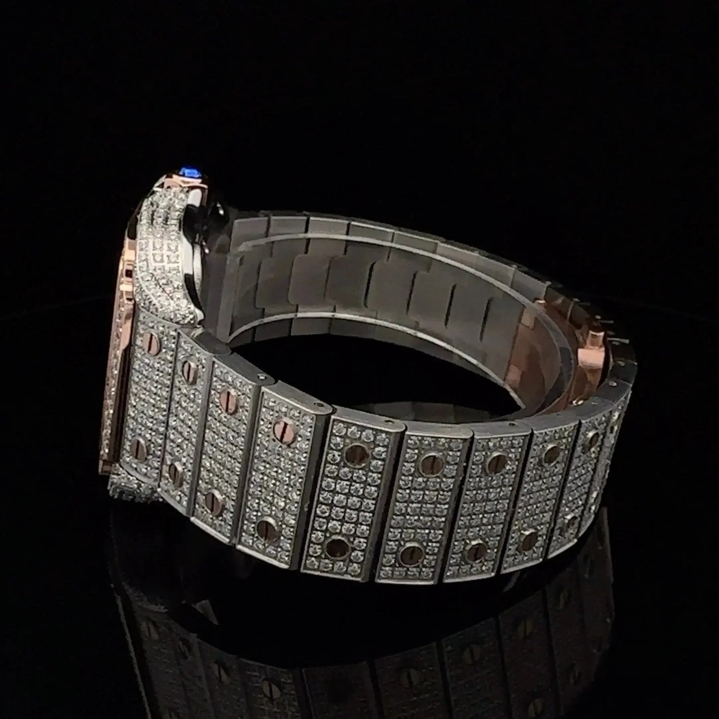 Elestrian – Two-Tone Rose Moissanite Watch | 40 mm Automatic – 5 ATM - Iced Lux Watch Shop