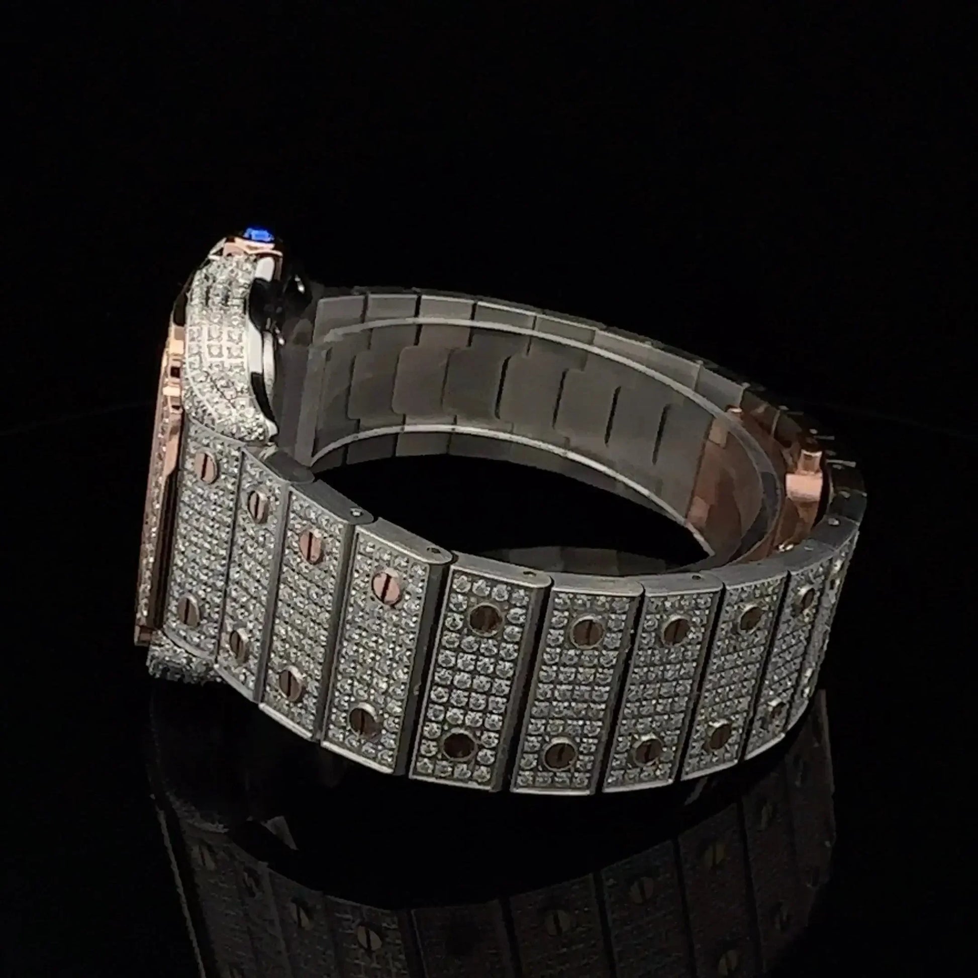 Elestrian – Two-Tone Rose Moissanite Watch | 40 mm Automatic – 5 ATM - Iced Lux Watch Shop