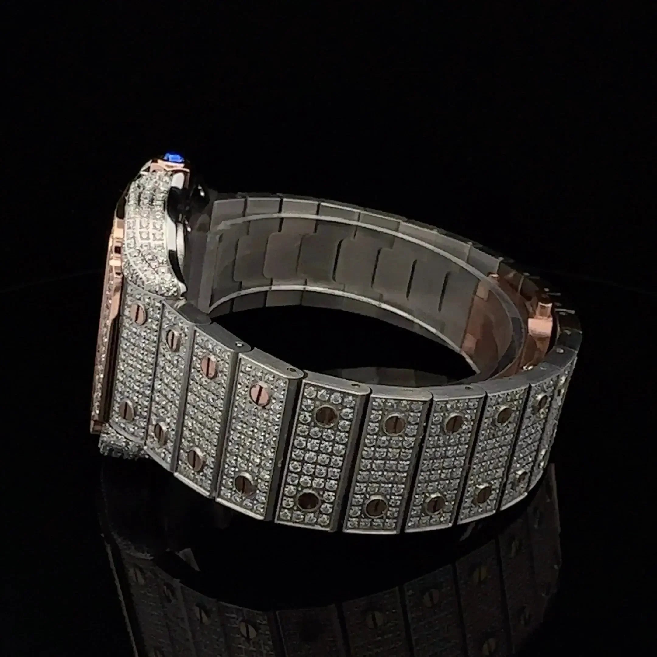 Elestrian – Two-Tone Rose Moissanite Watch | 40 mm Automatic – 5 ATM - Iced Lux Watch Shop