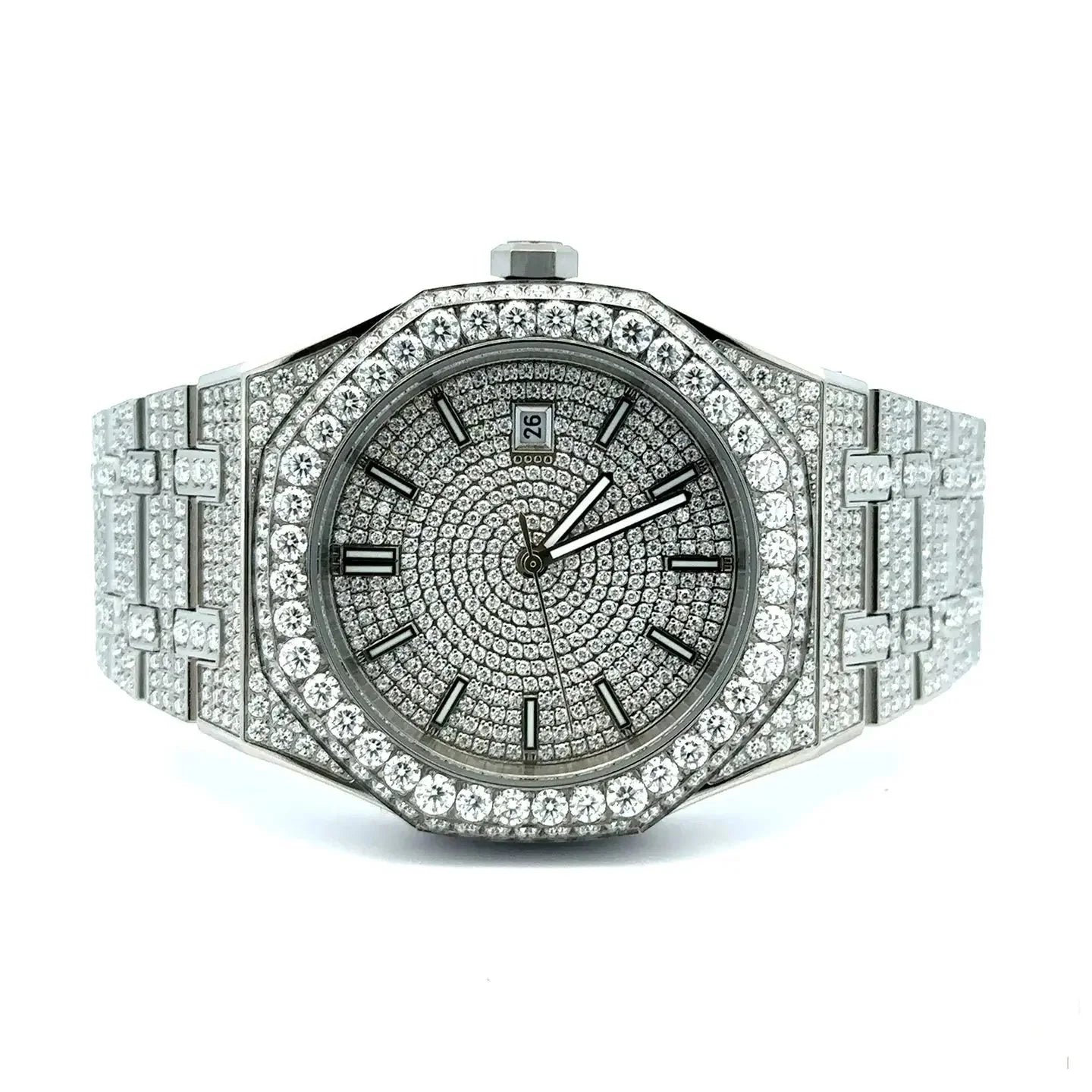 Syrenth™ 40mm Moissanite Iced Out Watch – Bold Luxury Meets Precision - Iced Lux Watch Shop