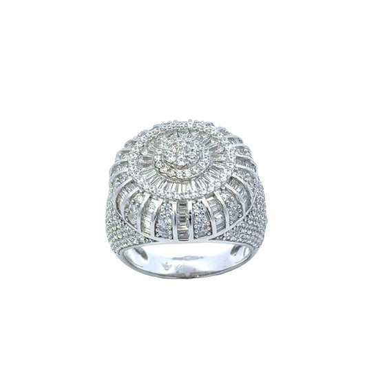 💍 Parasium Iced Out Ring – 925 Sterling Silver with CZ Stones - Iced Lux Watch Shop