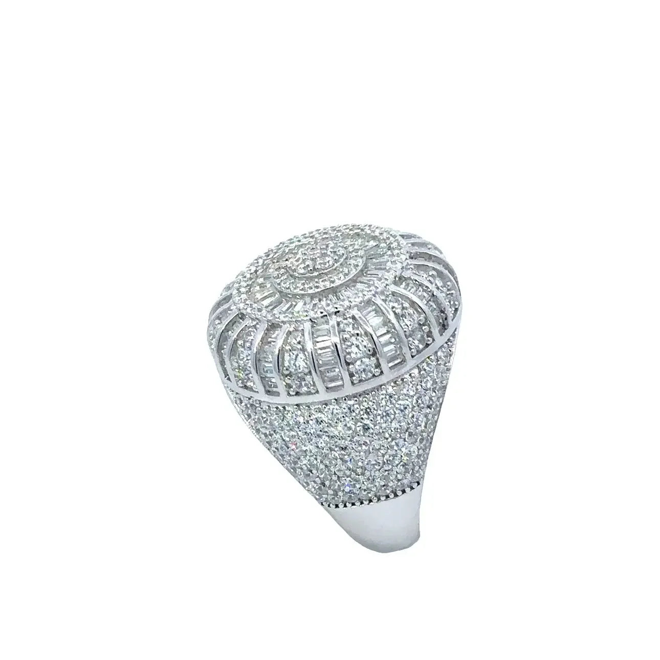 💍 Parasium Iced Out Ring – 925 Sterling Silver with CZ Stones - Iced Lux Watch Shop