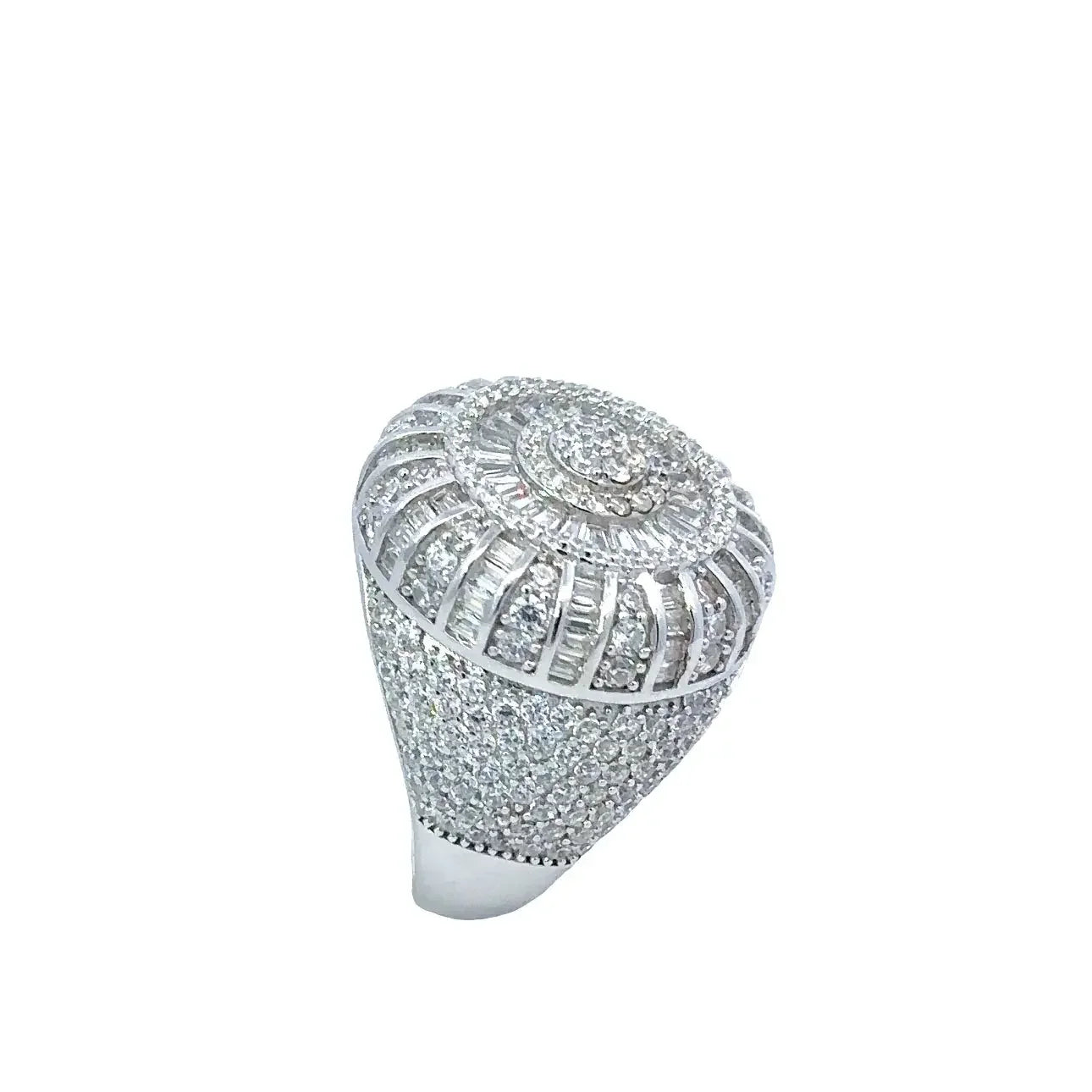 💍 Parasium Iced Out Ring – 925 Sterling Silver with CZ Stones - Iced Lux Watch Shop