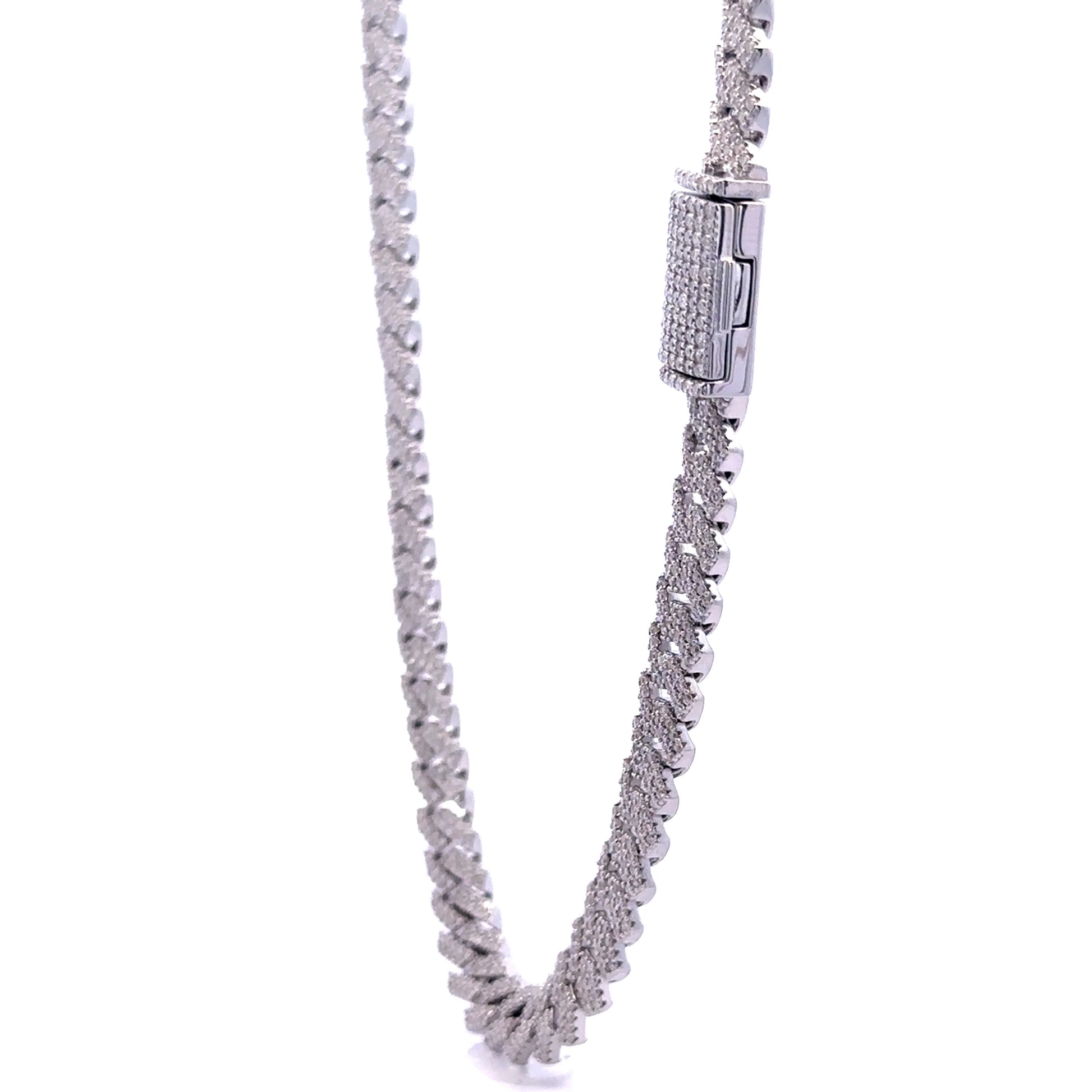 Ozarin Moissanite Cuban Chain – 8mm Iced 925 Silver - Iced Lux Watch Shop