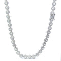 JARELO 6mm Rhodium Moissanite Iced Out Chain 925 Silver - Luxury Iced Chain for Men & Women