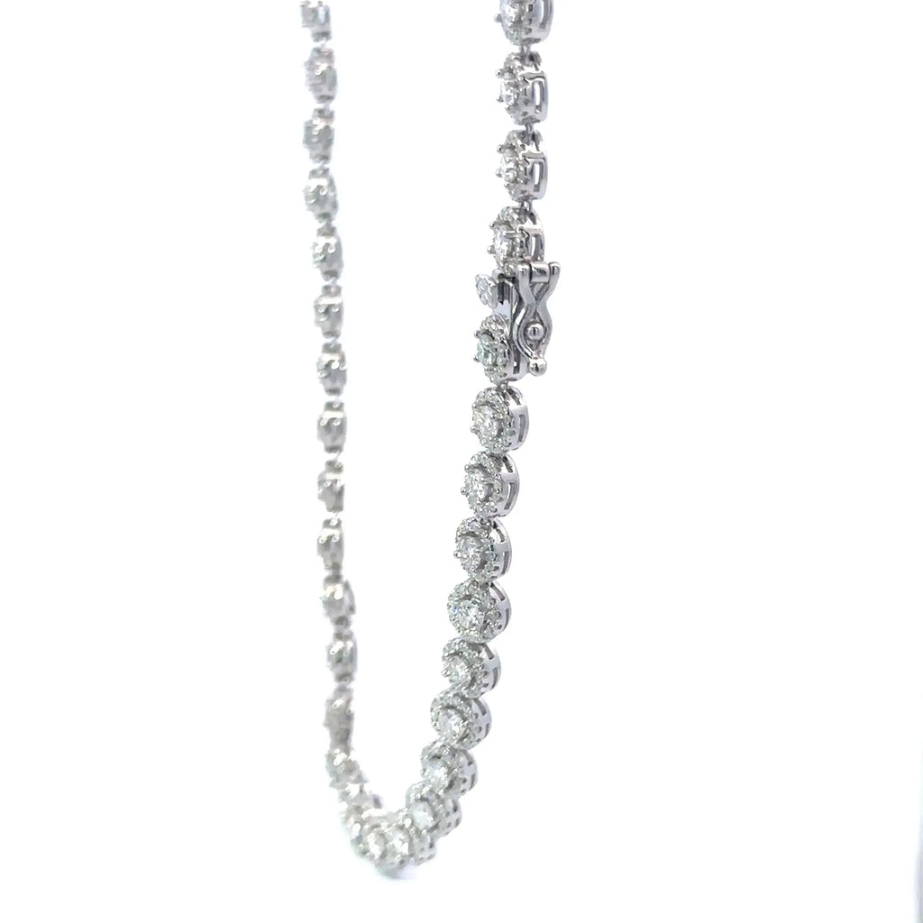 JARELO 6mm Moissanite Rhodium Iced Out Chain - Stylish Silver Chain by Iced Lux