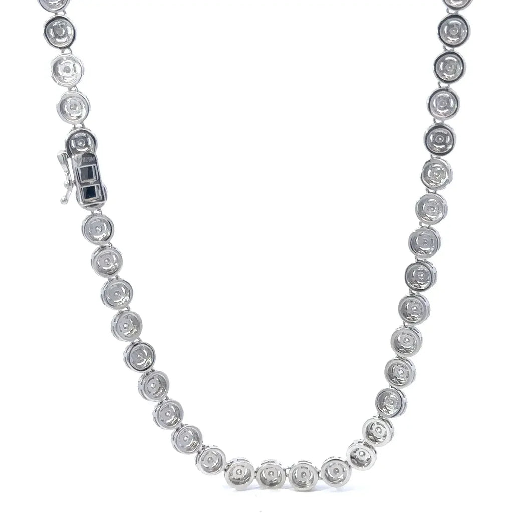 JARELO Moissanite Iced Out Chain 6mm Rhodium 925 Silver - Premium Statement Jewelry