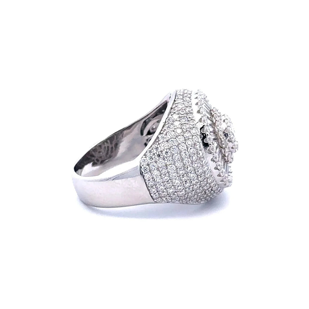 KIAN – 2.94 CTW Moissanite Iced-Out Ring | 925 Sterling Silver, Rhodium Plated - Iced Lux Watch Shop