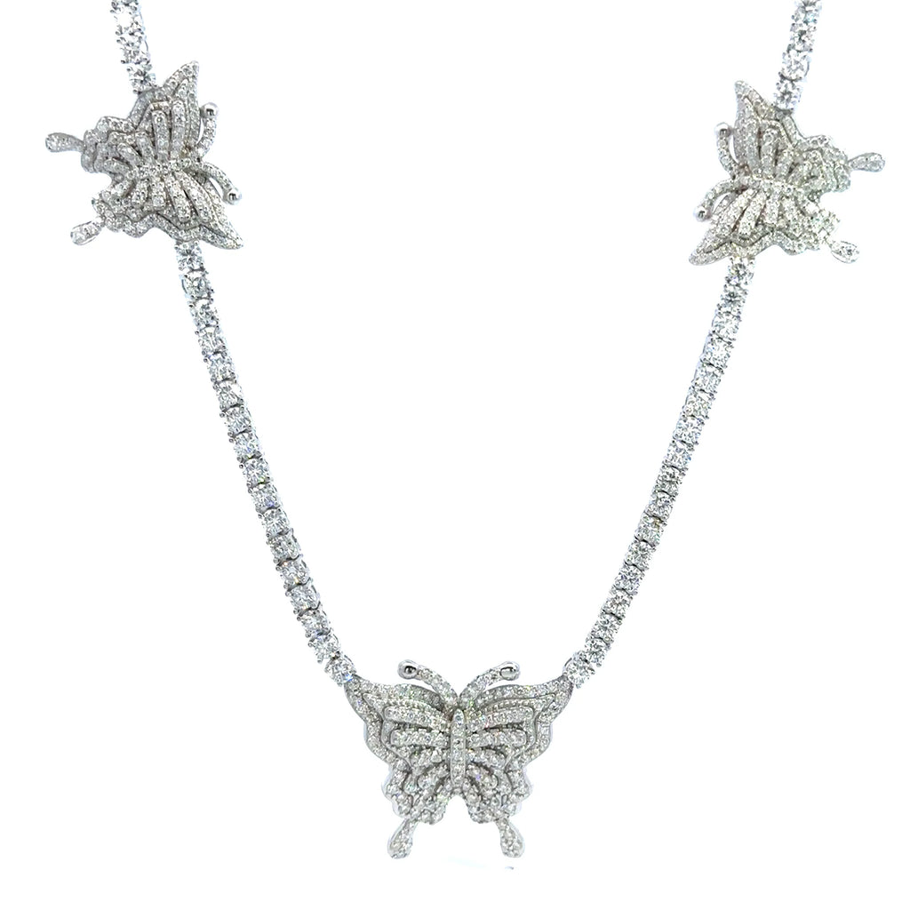 3MM Moissanite Iced Out Chain – Luxury Rhodium Necklace | Iced Lux - Iced Lux Watch Shop