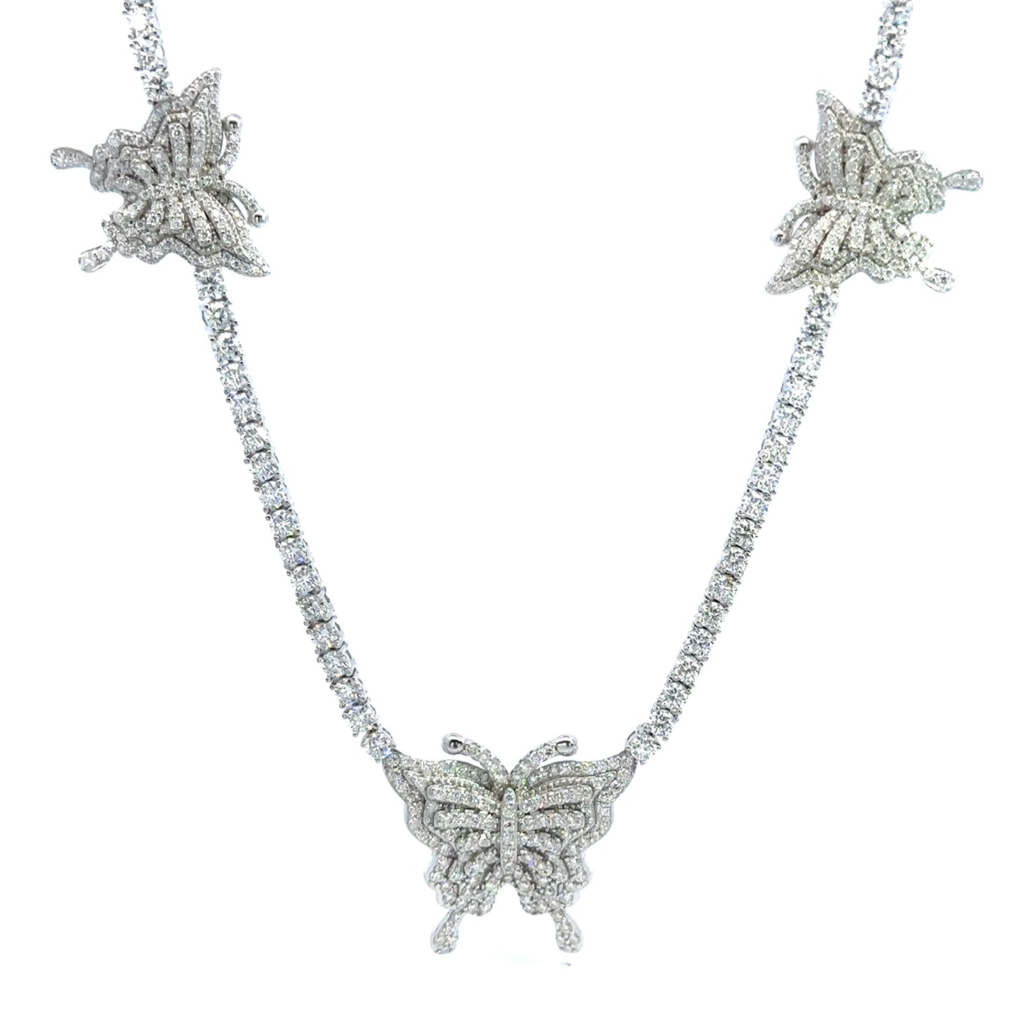 3MM Moissanite Iced Out Chain – Luxury Rhodium Necklace | Iced Lux - Iced Lux Watch Shop