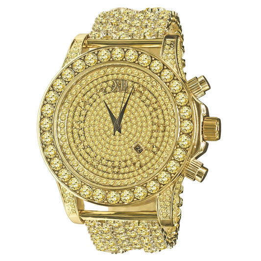 BURNISH CZ ICED OUT WATCH | 5110294 - Iced Lux Watch Shop