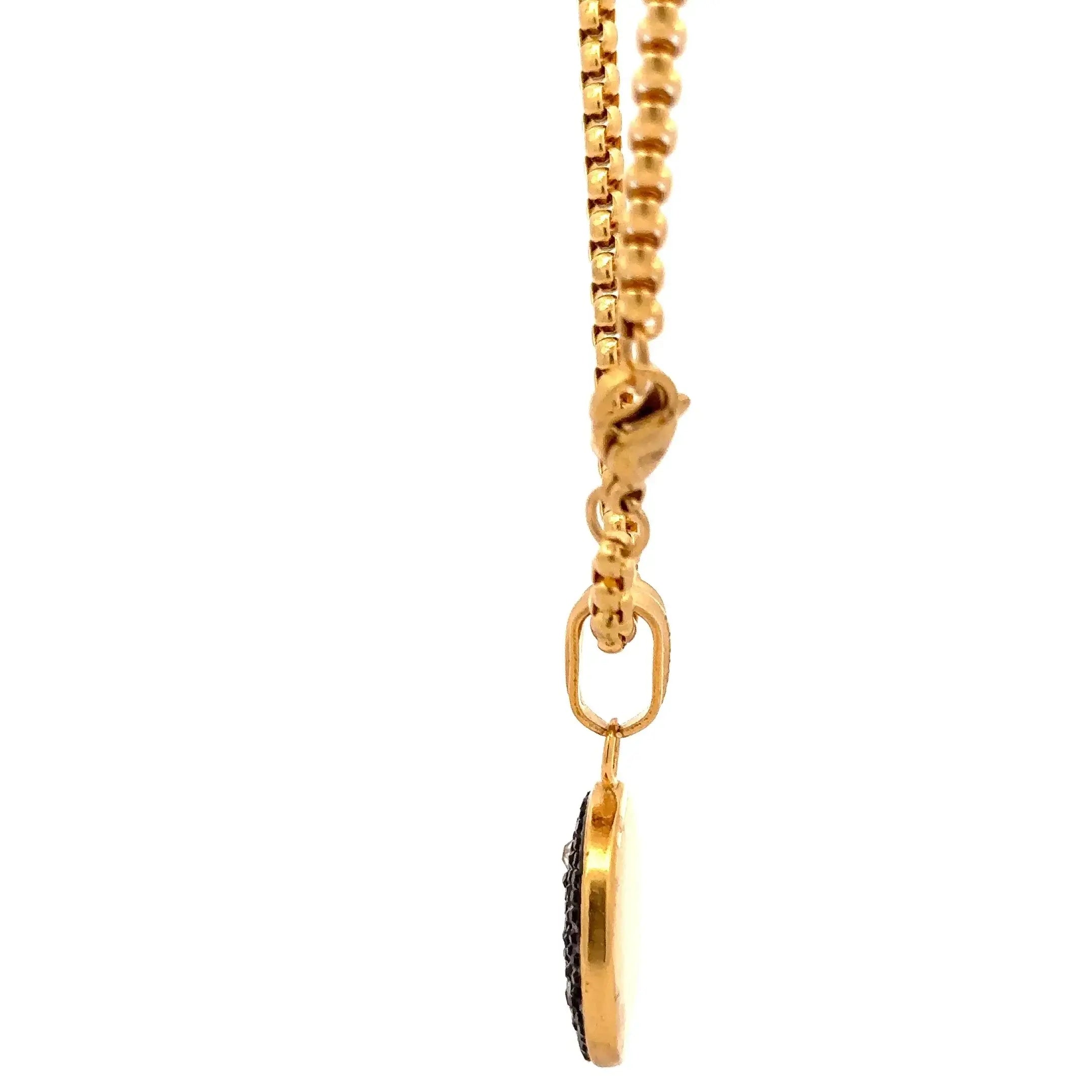 Marisela Steel Gold Necklace – Elegant Everyday Luxury - Iced Lux Watch Shop