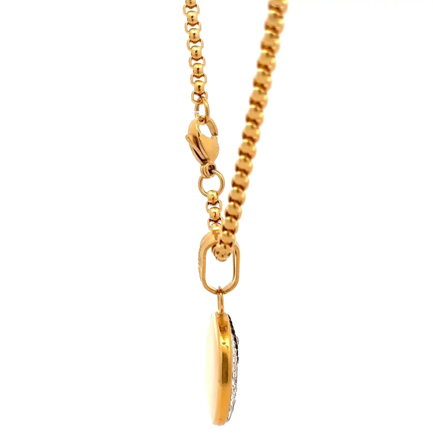Marisela Steel Gold Necklace – Elegant Everyday Luxury - Iced Lux Watch Shop