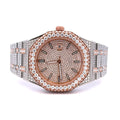 40mm Moissanite VVS Watch – Two-Tone Rose, Iced-Out, Automatic - Iced Lux Watch Shop