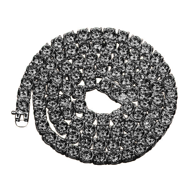 Sparkle Tennis Chain – 925 Silver, 4MM CZ Stones – Bling Master Jewelry (16″–24″) - Iced Lux Watch Shop