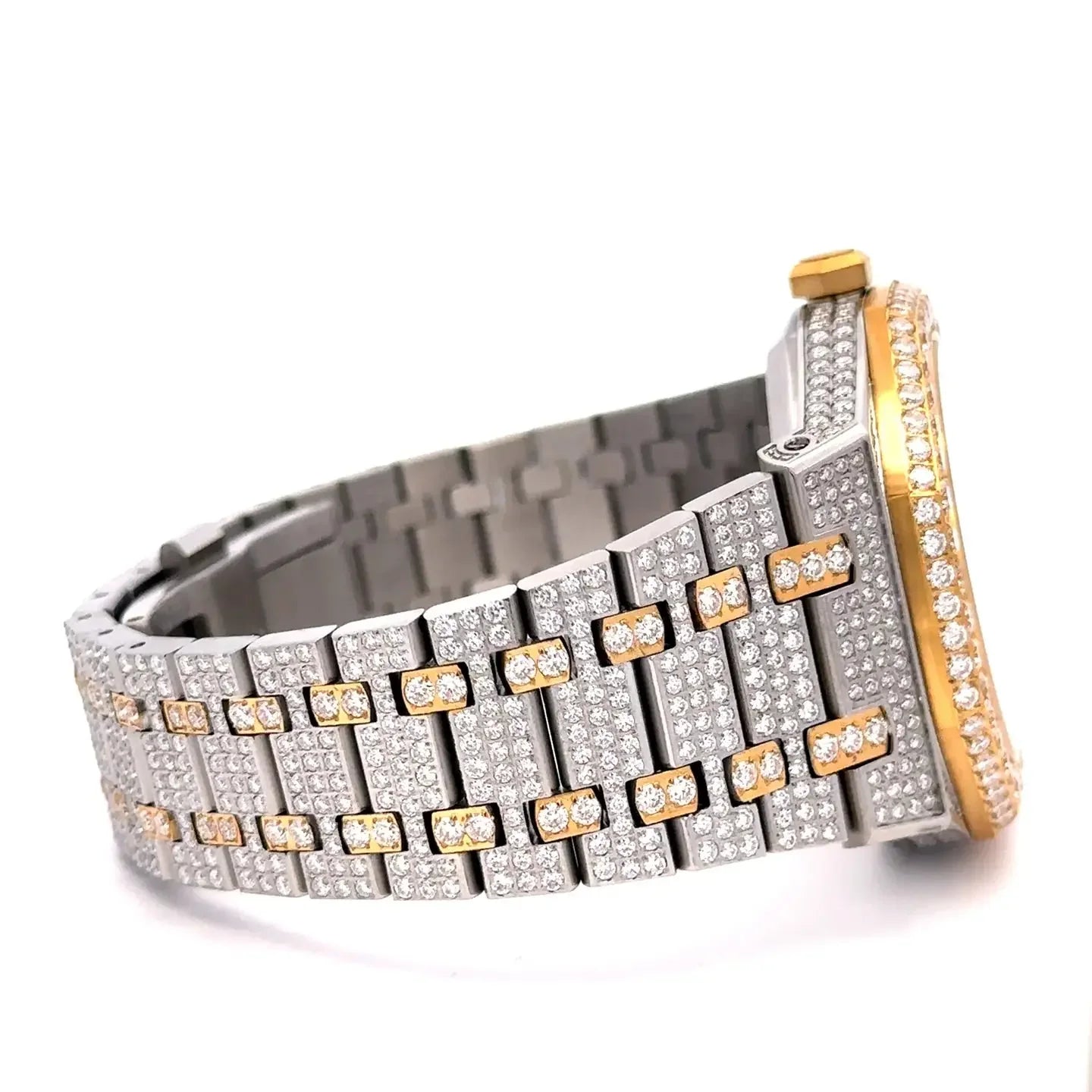 Syrenth Two‑Tone Moissanite Watch – Iced Out Automatic Luxury - Iced Lux Watch Shop